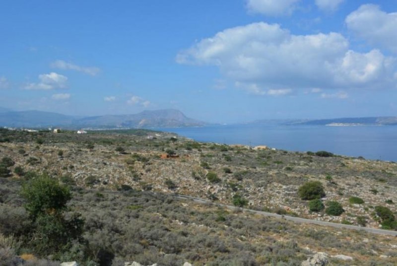 Kokkino Chorio Endloser Meerblick über die Bucht von Souda und die Berge Grundstück kaufen